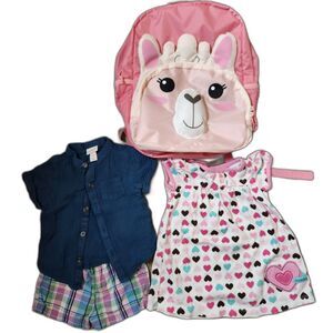 baby girls clothing backpack lot 6-9 month